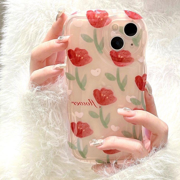Ốp Điện Thoại Mềm Trong Suốt Chống Rơi Chống Sốc Họa Tiết Hoa Cho iPhone 14 13 12 11 Pro Max 14 Plus