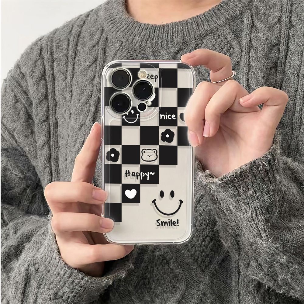 ✅Ốp Điện Thoại Mềm Chống Sốc Họa Tiết Mặt Cười 6In13 78 14pro 11iPhone12 plus Jvbx