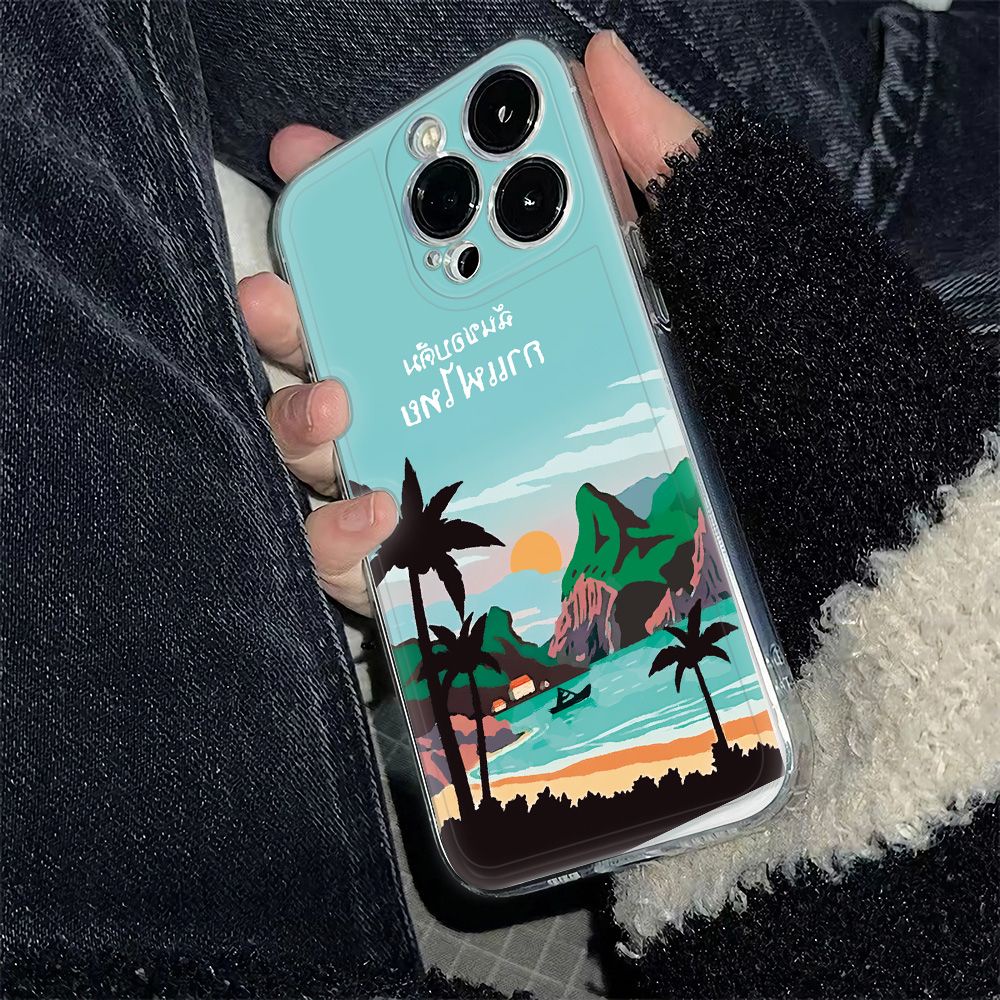 ✅Ốp Điện Thoại Mềm Chống Sốc Họa Tiết Phong Cảnh Cho Iphone 126Inmax 13 11 78 14 Pro Plus