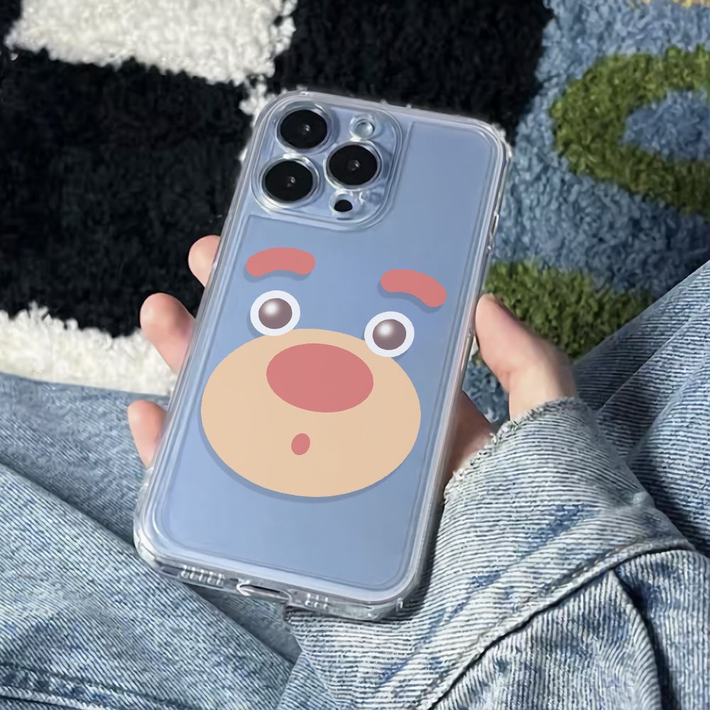 ✅Ốp Điện Thoại Dẻo Họa Tiết Chú Gấu Dễ Thương Chống Sốc Cho iPhone12 14proplus DH6N 786In13Max