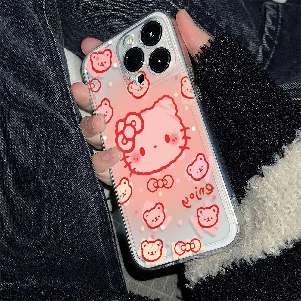 ✅Ốp Điện Thoại Mềm Hình Gấu Hồng Chống Sốc Cho Iphone plus11iPhone12KT 14pro 6In78 13max RID5