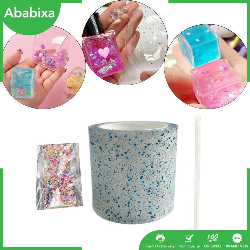 [Ababixa] Đồ Chơi Bong Bóng Đàn Hồi Không Dấu Vết Có Ống Hút Hai Mặt Tự Làm Đồ Thủ Công Giáo Dục Cho Bé Trai Bé Gái