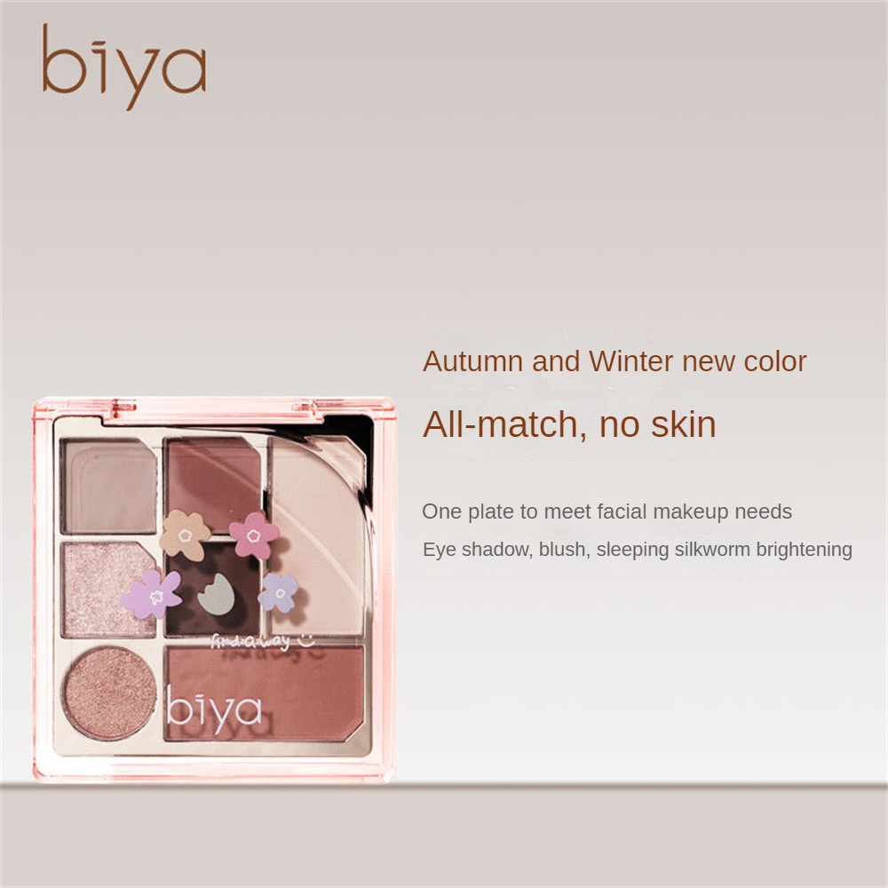 Bảng Phấn Mắt Trang Điểm Làm Sáng Tông Màu Đất Thương Hiệu Biya