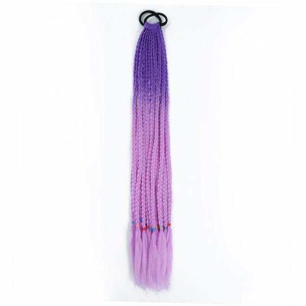 Tóc Giả Thắt Bím Đuôi Ngựa Bằng Lụa Màu Sắc Theo Phong Cách