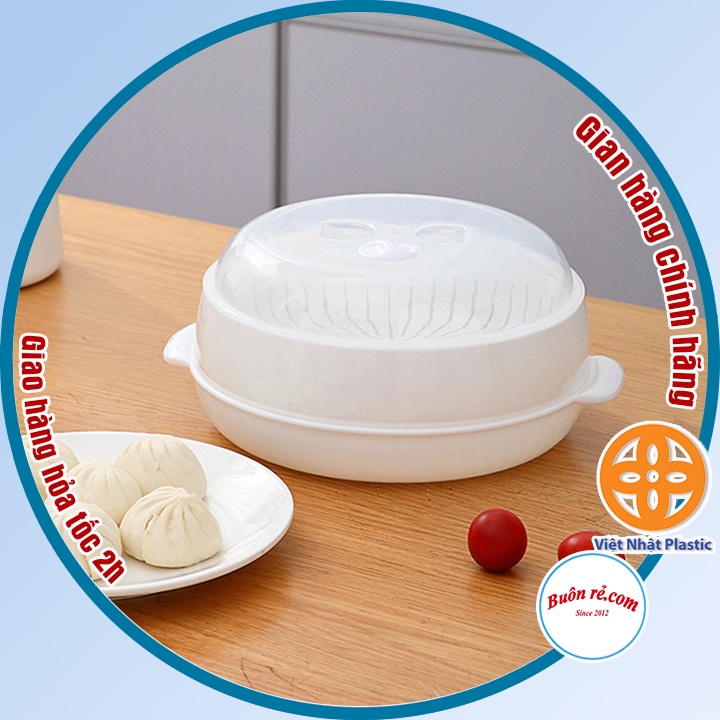 Bộ khay hấp lò vi sóng Việt Nhật (MH - 5625) chịu nhiệt tốt -Khay hấp thức ăn, Xửng hấp đồ ăn, bánh bao
