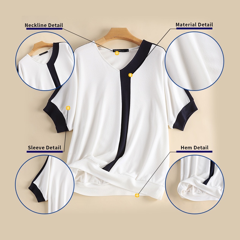 Áo thun nữ ZANZEA tay lỡ cổ tròn thời trang Hàn Quốc