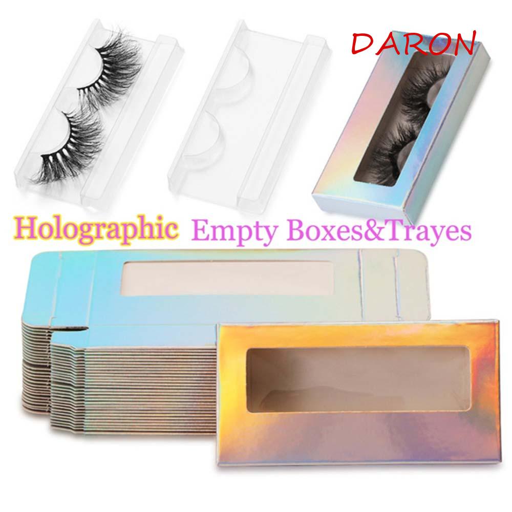 Hộp Đựng Lông Mi Giả Thiết Kế Ba Chiều Màu Laser Kèm Khay Đựng Lông Mi Giả