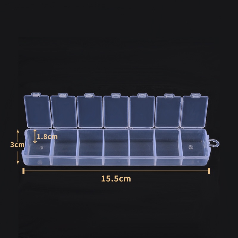Hộp Nhựa Trong Suốt Nhiều Kích Cỡ Đựng Trang Sức Tiện Dụng DIY