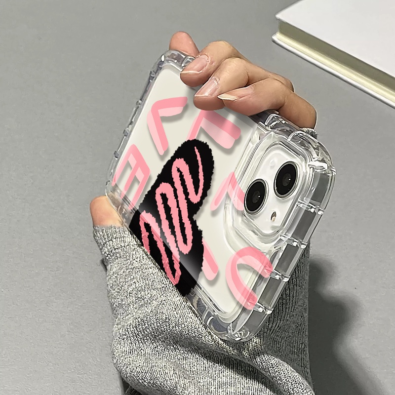 Ốp Điện Thoại Silicon TPU Mềm Trong Suốt Chống Sốc In Họa Tiết Trái Tim Cho IPhone 14 13 11 12 Pro XS Max X XR 7 + 8 Plus