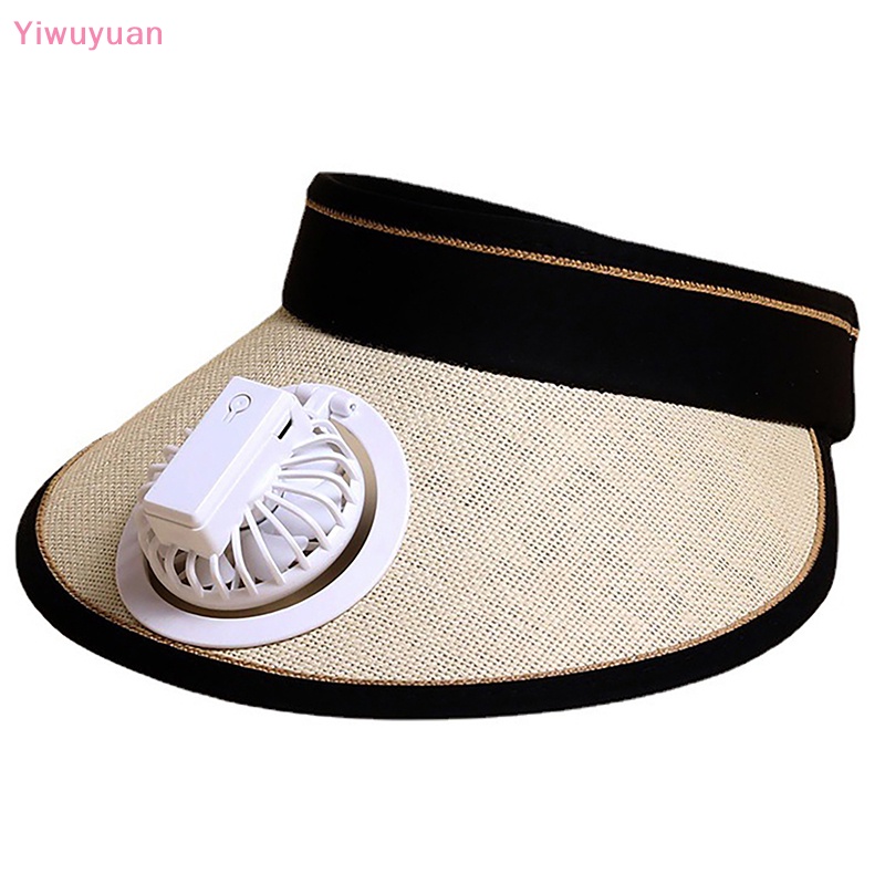 Mũ Chống Nắng Vành Tròn 3 Tốc Độ Kèm Quạt Điện Thời Trang Mùa Hè Mới