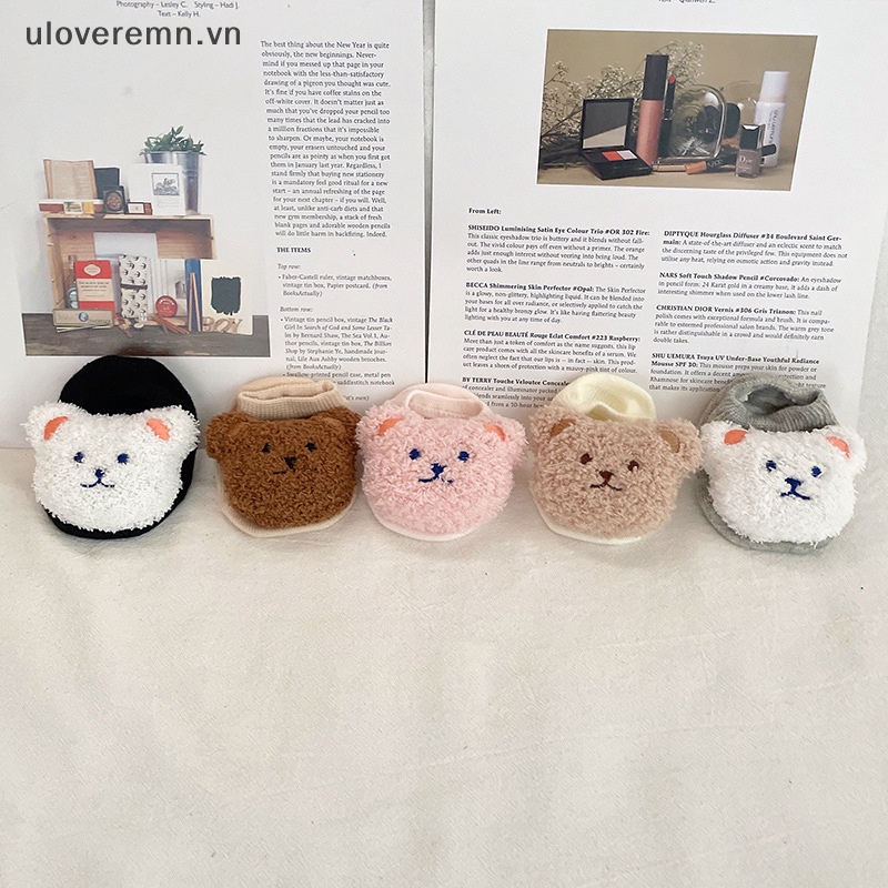 Vớ Cổ Thuyền Họa Tiết Gấu Hoạt Hình Dễ Thương Cho Bé Gái