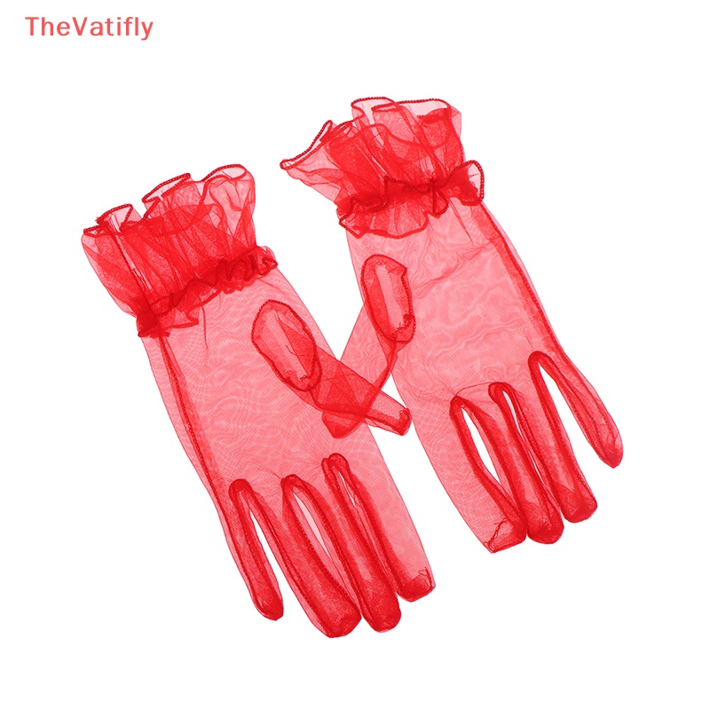 Găng Tay Lưới Mỏng Ngắn Trong Suốt Cho Nữ