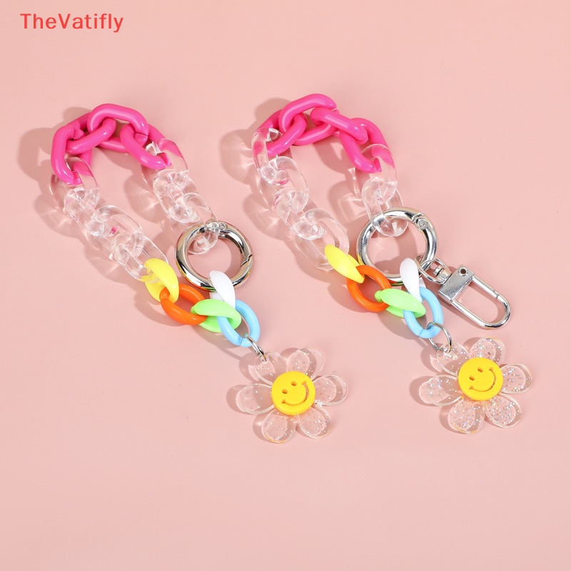 [Thevalifly] Móc Khóa Hình Hoa Mặt Cười Dễ Thương