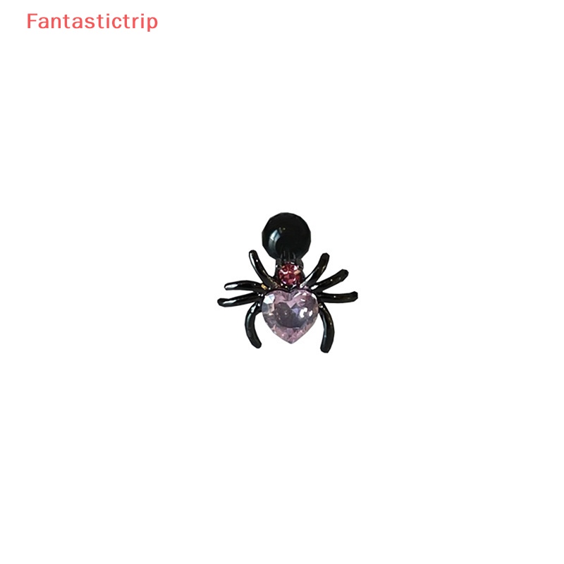 1 Đôi Khuyên Tai Hình Nhện / Trái Tim Đính Đá Zircon Thời Trang Cho Nữ