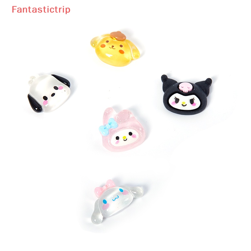 [Fantastictrip] Set 10 Phụ Kiện Đồ Chơi Hình Kem Động Vật Hoạt Hình Bằng Nhựa Resin Tự Làm Trang Trí Ốp Điện Thoại Di Động
