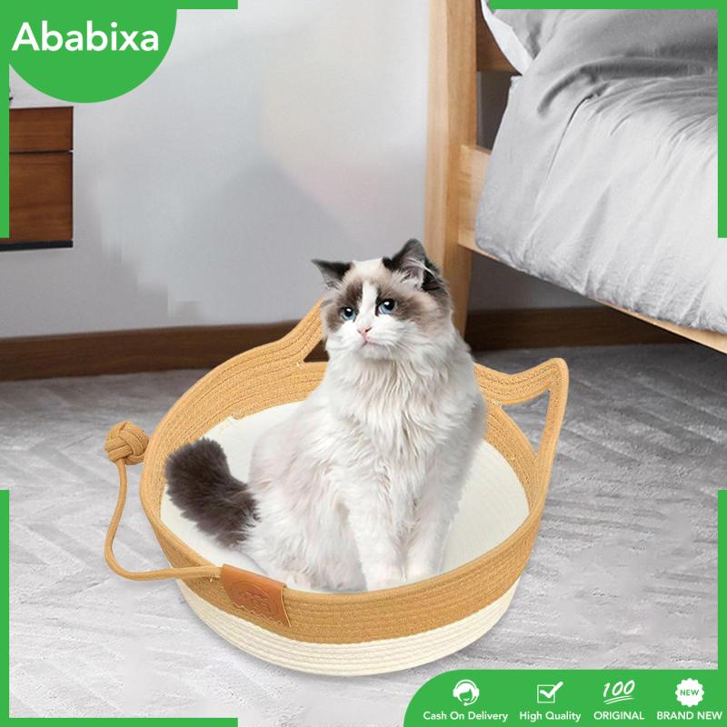 [Ababixa] Giường Ngủ Bốn Mùa Hình Tròn Di Động Cho Mèo Và Thú Cưng Nhỏ