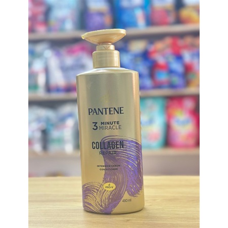 Dầu xả Pantene 3 minute miracle Collagen, phục hồi tóc hư tổn 480ml