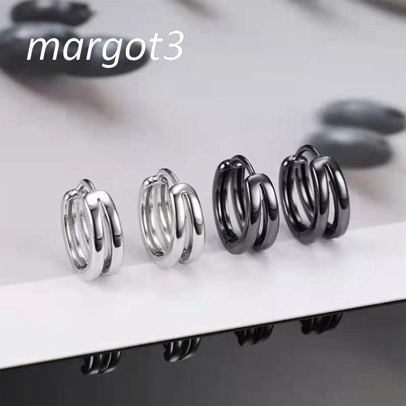 Bông Tai Tròn Nhiều Lớp Phong Cách Hip Hop Punk Cho Nam