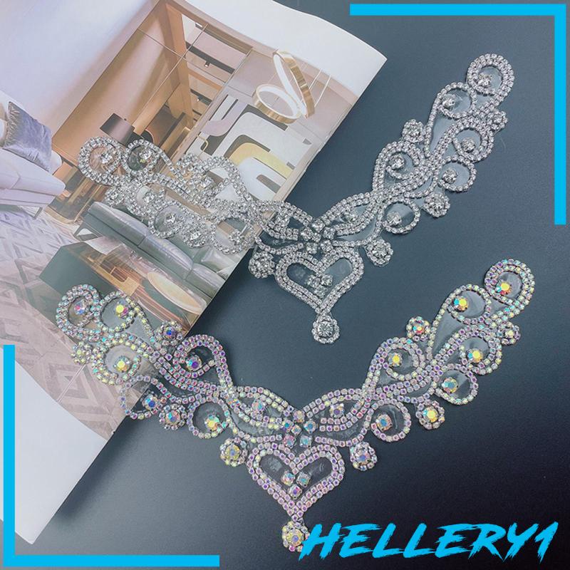 1 [Hellery1] Miếng Dán Cổ Áo Đính Kim Cương Giả Thủ Công DIY