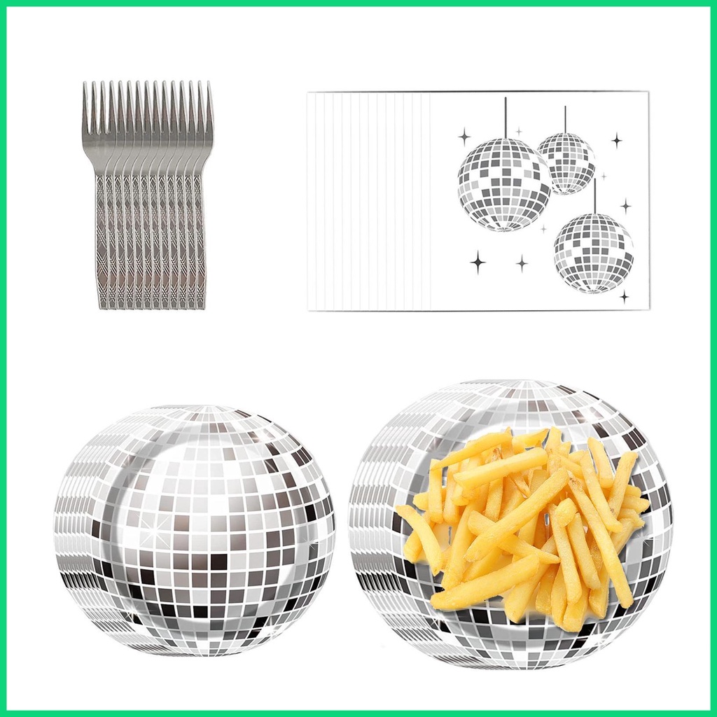 Set 96 Đĩa Ăn Trang Trí Tiệc Disco jiwvn jiwvn