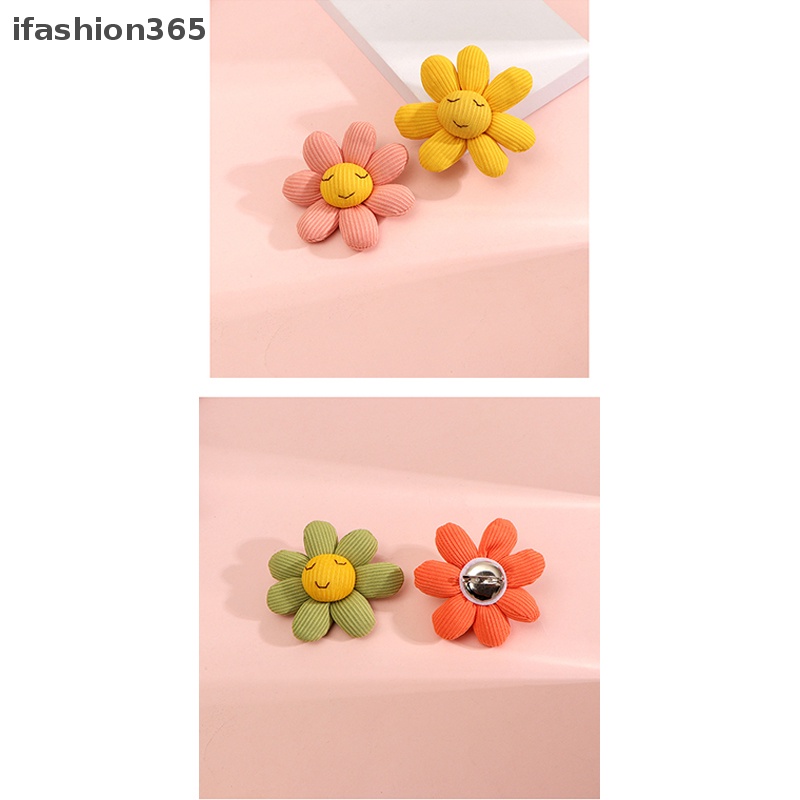 Ghim Cài Áo Hình Hoa Hướng Dương / Mặt Cười Bằng Cotton Thời Trang Cho Nữ ifashion365