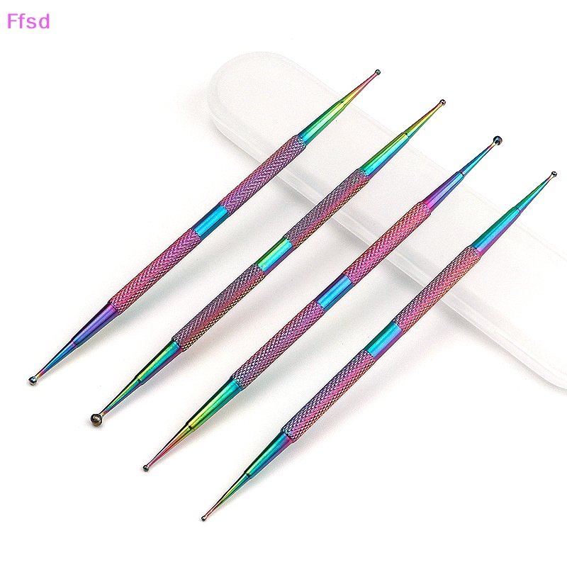 Bộ 4 Cây Bút Vẽ Móng Nghệ Thuật Hai Đầu Bằng Gel UV