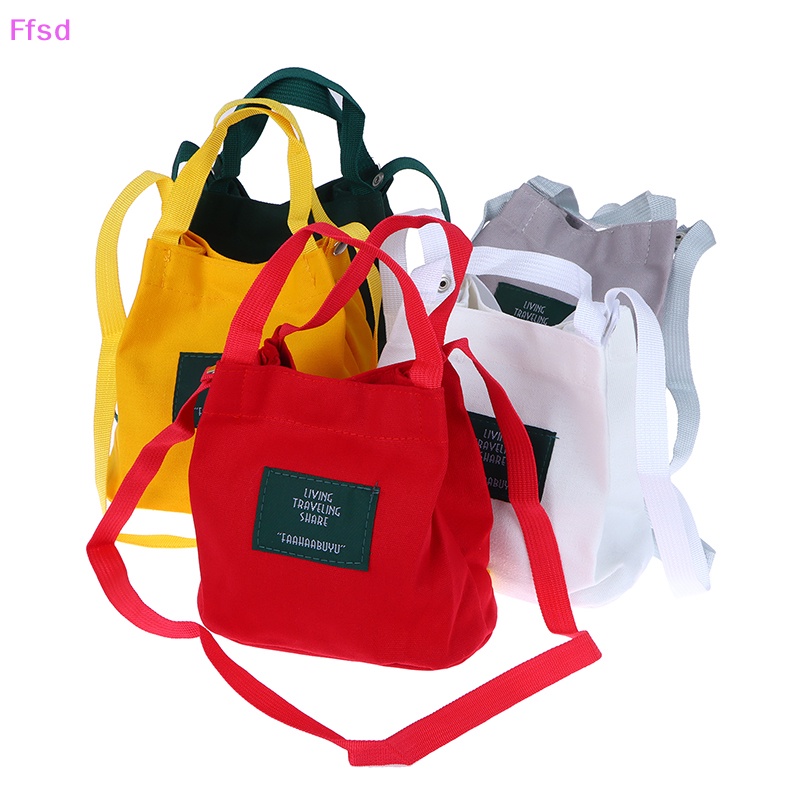 {Ffsd} Túi Đeo Vai Canvas Sức Chứa Lớn In Chữ Thời Trang Cho Nữ * Bán Chạy