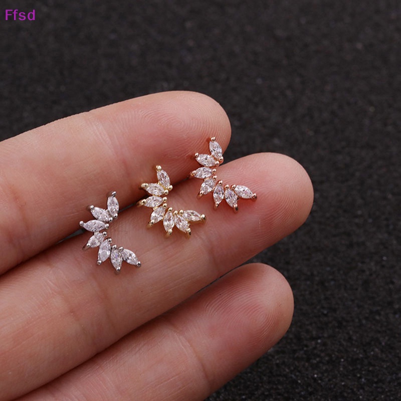 1 Khuyên Tai Xoắn Ốc Đính Đá Zircon Thời Trang Cho Nữ