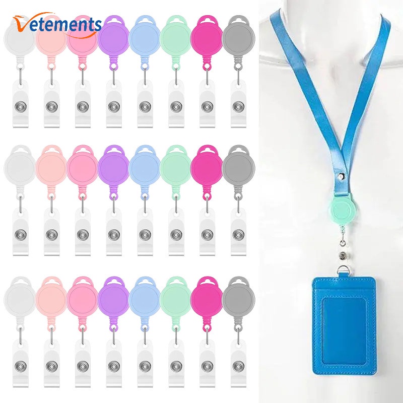 Dây Đeo Thẻ Tên Chống Thất Lạc Có Thể Thu Gọn Siêu Bền Màu Sắc Ngẫu Nhiên Thời Trang Unisex