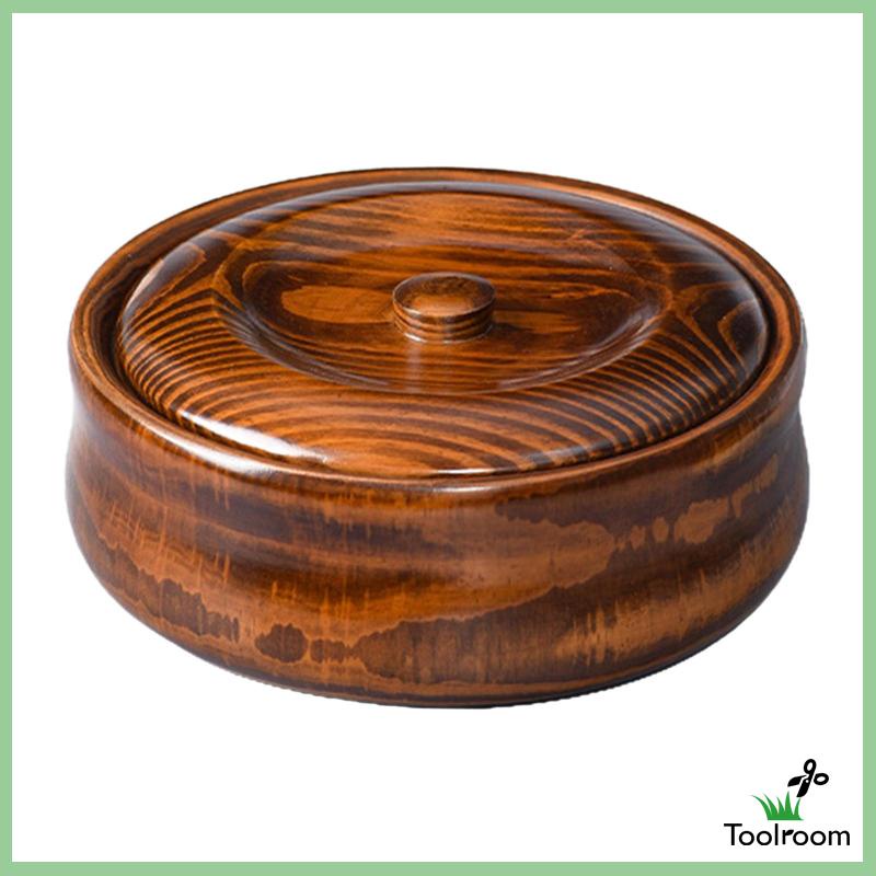 Tô Gỗ Hình Tròn Đa Năng Có Thể Tái Sử Dụng