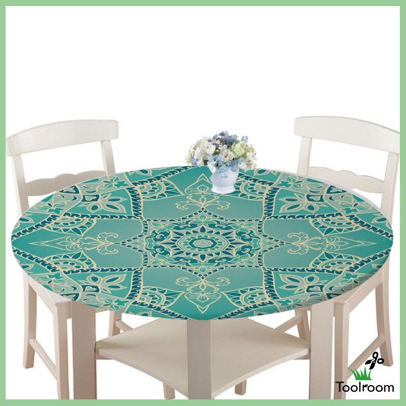 Vỏ Bọc Bàn Tròn Viền Co Giãn Chống Trượt Chống Thấm Nước # 1