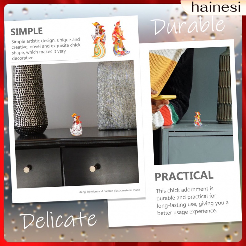 Chick Set 4 Tượng Điêu Khắc Thủ Công Nghệ Thuật Trang Trí Nhà Cửa Văn Phòng Cellophane