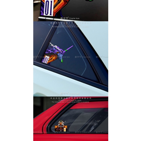 Miếng Dán Eva Phản Quang Neon Genesis Evangelion Sáng Tạo Chống Nước Trang Trí Khung Gầm Máy Tính