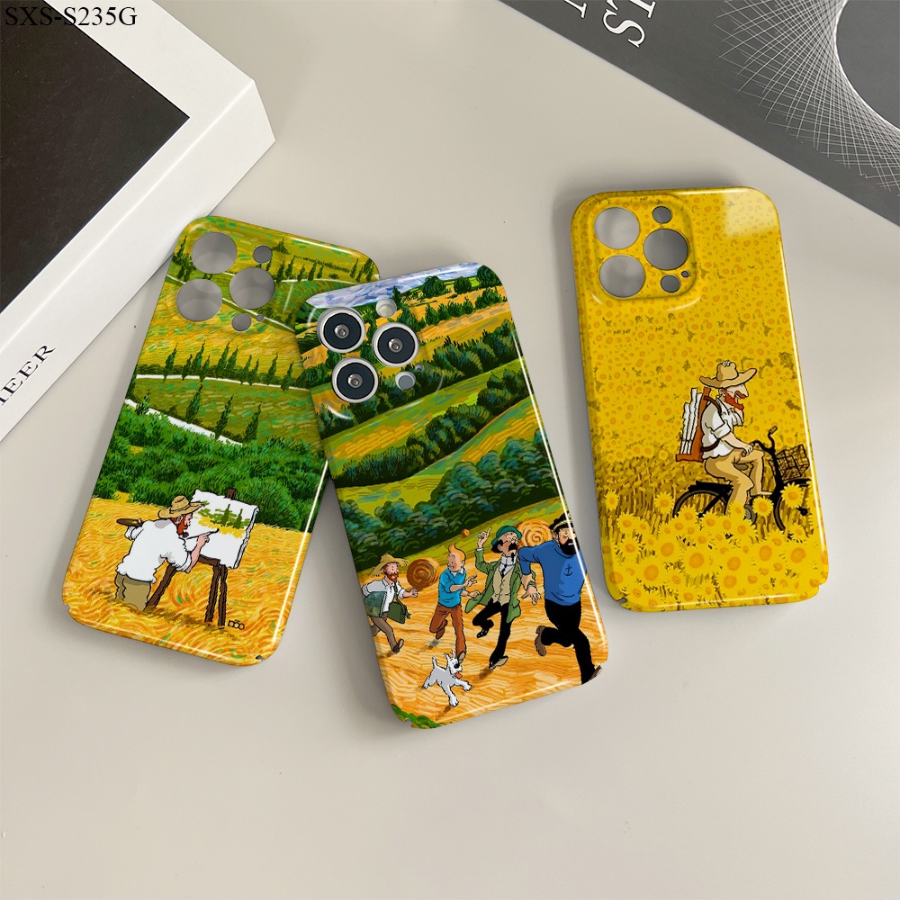 Ốp điện thoại cứng hình tranh sơn dầu cho Samsung Galaxy S23 S22 S21 S20 Plus Ultra FE S21+ S22+ S23+ 5G