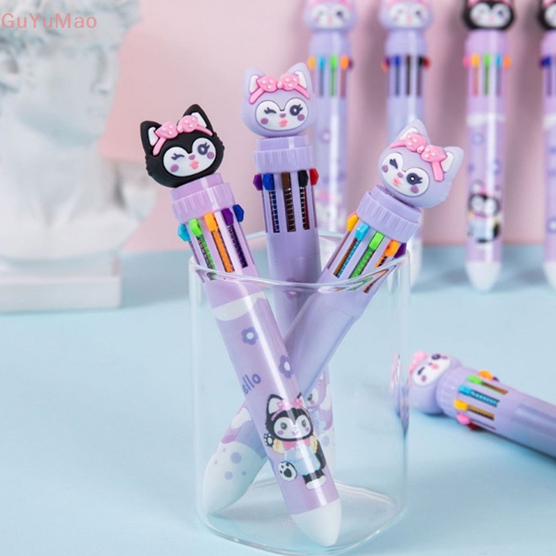 Bút Bi Ngòi 0.7Mm 10 Màu Họa Tiết Kuromi Dễ Thương Cho Học Sinh