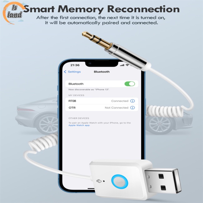 Bộ Chuyển Đổi Âm Thanh Aux Bluetooth 5.0 3.5mm Đa Năng Cho Xe Hơi