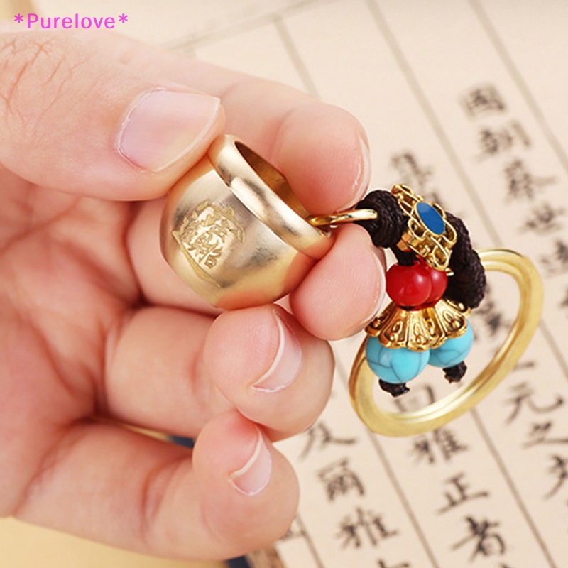 Móc Khóa Xe Hơi / Túi Xách Bằng Đồng Thau Hình Trụ Nước Sáng Tạo Mới