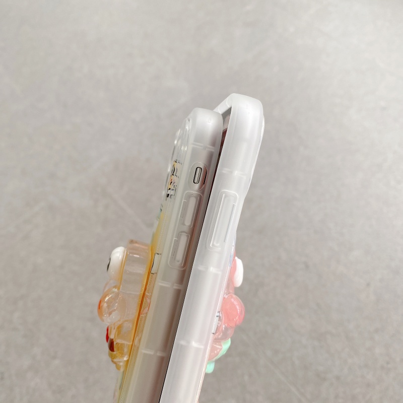 Ốp Điện Thoại Silicon Mềm Trong Suốt Chống Sốc Họa Tiết Hoạt Hình 3D Dễ Thương Cho iPhone 14 13 12 11 Pro Max 14 Plus