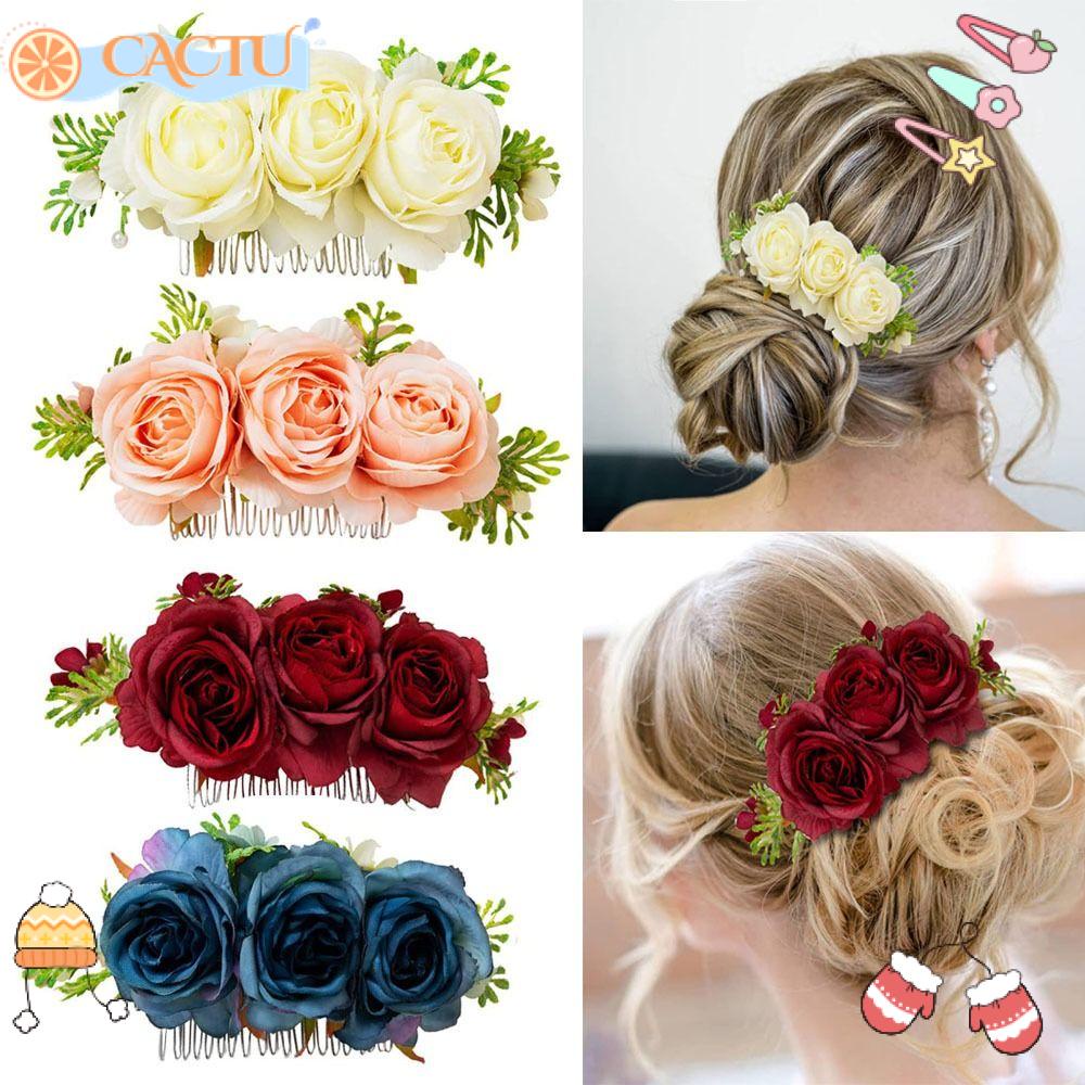 Lược Cài Tóc Trang Trí Hoa Lấp Lánh Cho Cô Dâu|Phụ Kiện Trang Trí Tóc Xinh Xắn Chất Lượng