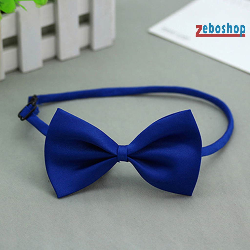 Cà Vạt Nơ Nylon Màu Trơn Dễ Thương Có Thể Điều Chỉnh Dành Cho Thú Cưng