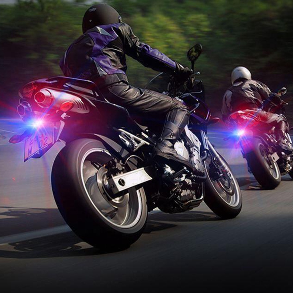 Đèn LED RGB DC 12V Nhiều Màu Sắc Gắn Biển Số Xe Mô Tô DRL Strobe