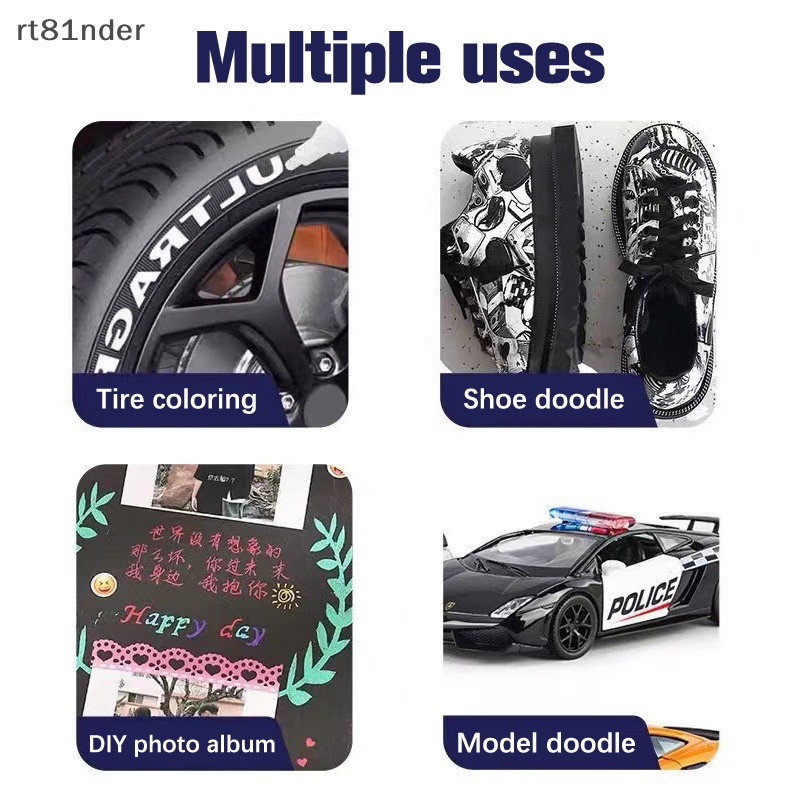 Rt Bút Lông Đánh Dấu Dầu Dày Ngòi Dày Màu Trắng Nghệ Thuật Đặc Biệt Chống Nước Mau Khô Bằng Cao Su Kim Loại Đánh Dấu Graffiti