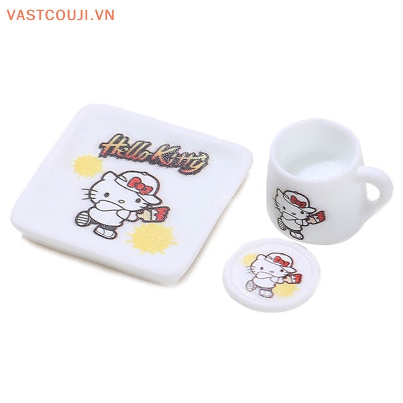 Set 2 Ly Uống Cà Phê / Trà Chiều Tỉ Lệ 1 / 12 Trang Trí Nhà Búp Bê