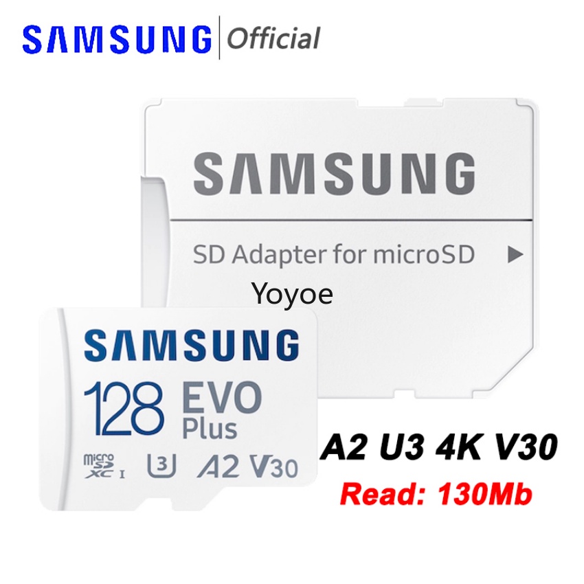 SAMSUNG Thẻ Nhớ Micro SD 128GB 64GB 256GB TF 512GB U1 U3 4K Microsd Cho Điện Thoại