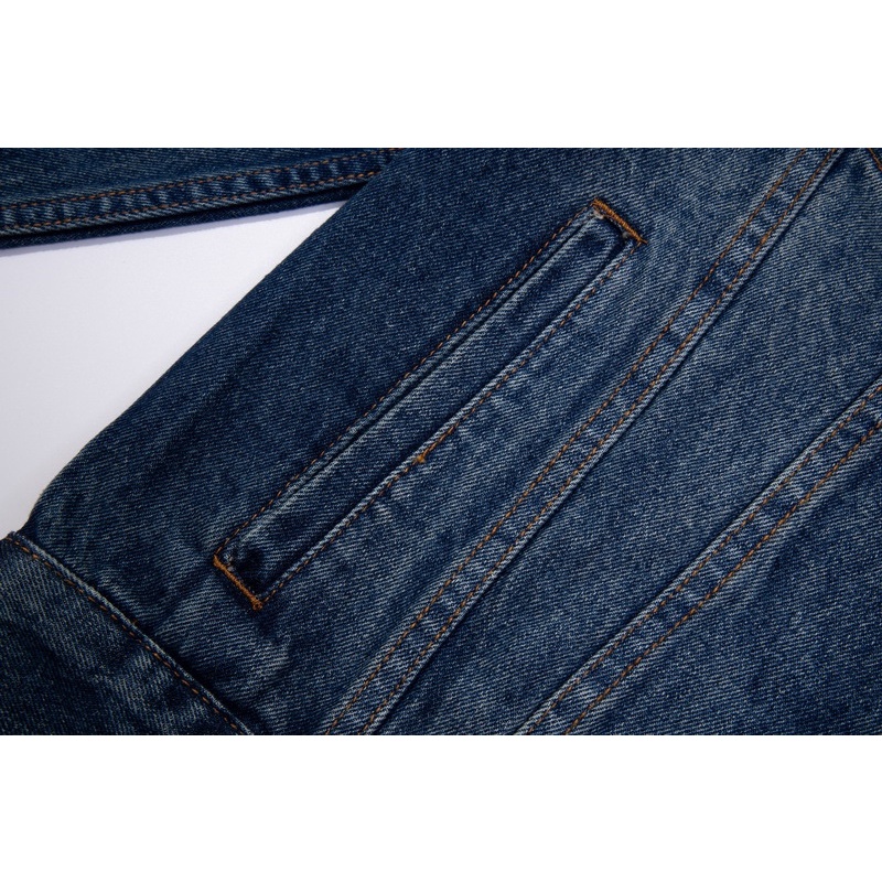 Áo Khoác denim In Chữ Ba-N88Cia 88-Trend Thời Trang Đường Phố Cá Tính