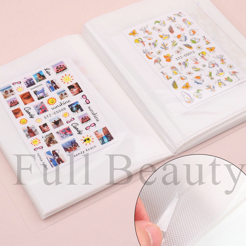 Sổ Đựng Sticker Dán Móng Tay Trưng Bày Phong Cách Nhật Bản Mới
