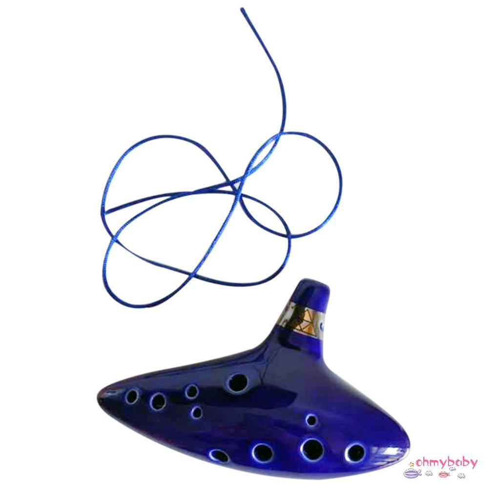 [InStock] 12 Lỗ Gốm Nhạc Cụ Ocarina Alto C Truyền Thuyết Sáo Bền Mini [Z/10]