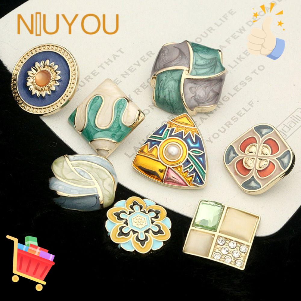 Set 10 Kẹp Tóc Hình Hoa Bằng Kim Loại DIY