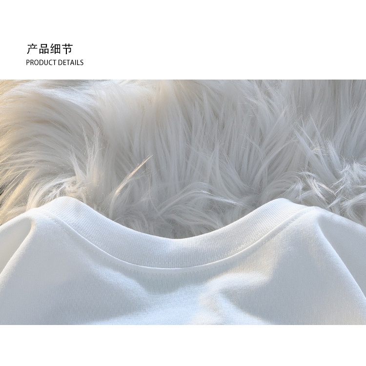 Áo Thun Tay Ngắn Chất Liệu 100% Cotton Cao Cấp Thời Trang Theo Phong Cách Hàn Quốc Cho Nữ