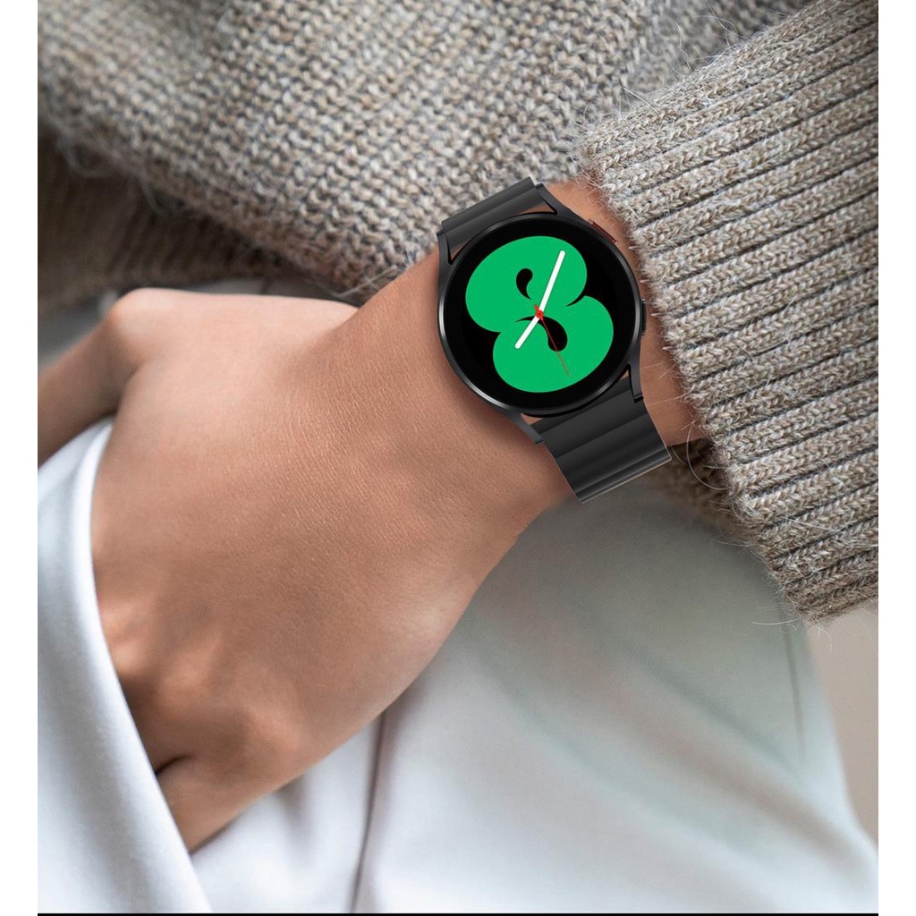 Dây Đeo Silicone Khóa Nam Châm 20mm 22mm Cho Đồng Hồ Thông Minh Samsung Galaxy Watch 4 5 Pro Active 2 Gear S3